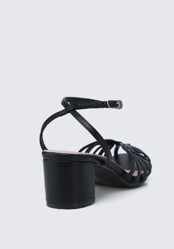 Leila Comfy Heels In Black