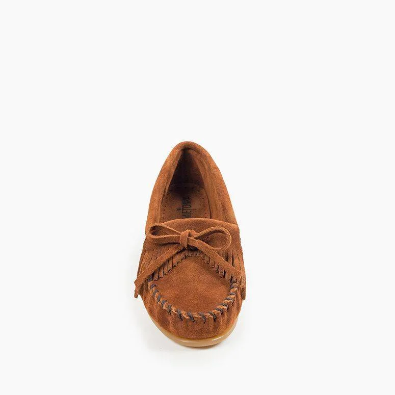 Minnetonka Women's 402 Kilty Hardsole Brown Suede