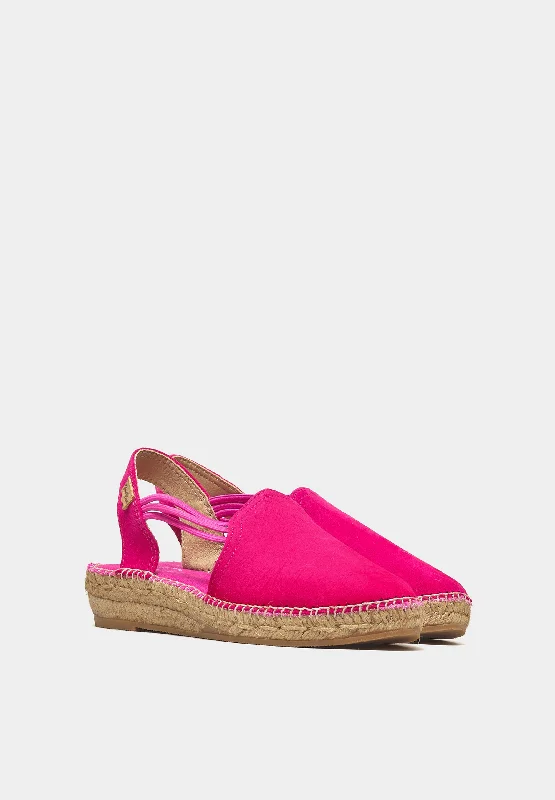 Nuria flat espadrilles Fuschia Suede